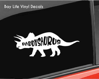 Dinosaur Triceratops Decal, Kids Family Dinosaur for Dad Sticker