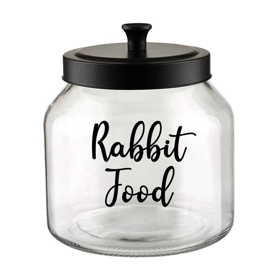 Rabbit Food Container Label / Rabbit Pellets Food Jar Decal / Home Organization Label for Pet