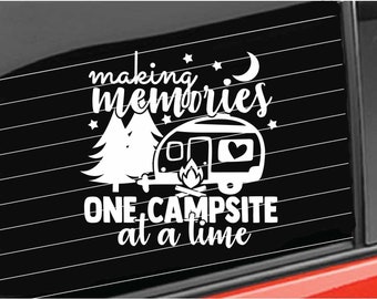 Camping Decal, Camping Making Memories Vinyl Decal, Camping Vinyl Decal Home/Laptop/Computer/Truck/Car Bumper Sticker Decal