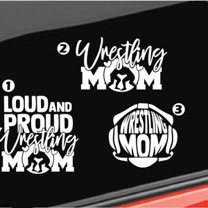 Wrestling Mom Vinyl Decal, Wrestling Mom Sticker, Wrestling Home/Laptop/Computer/Truck/Car Bumper Sticker Decal