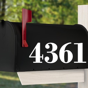 Mailbox Numbers Vinyl Decal, Fancy Mailbox Address Numbers Decal, Mailbox Number Stickers (cost for 5 numbers or less).