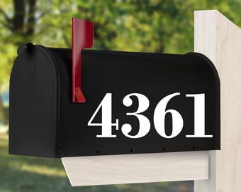 Mailbox Numbers Vinyl Decal, Fancy Mailbox Address Numbers Decal, Mailbox Number Stickers (cost for 5 numbers or less).