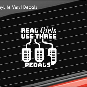 5 Speed Gear Vinyl Decal, Real Girls Drive Stick Truck/Laptop/Computer/Phone/Home/Bumper Sticker Vinyl Decal