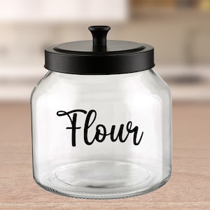 Flour Jar Label / Kitchen Flour Jar Vinyl Decal, Kitchen Jar Stickers, Kitchen Organization Labels