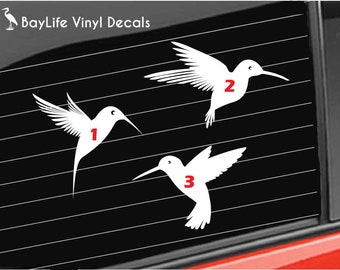 Hummingbird Vinyl Decal, Bird Watching Hummingbird Decal, Hummingbird Sticker Home/Laptop/Computer/Truck/Car Bumper Sticker Decal