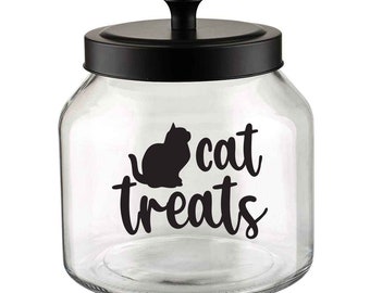 Cat Food Container Label / Cat Treat Jar Decal Only, Home Organization Label for Cat Food Home/Laptop/Computer/Truck/Jar Sticker