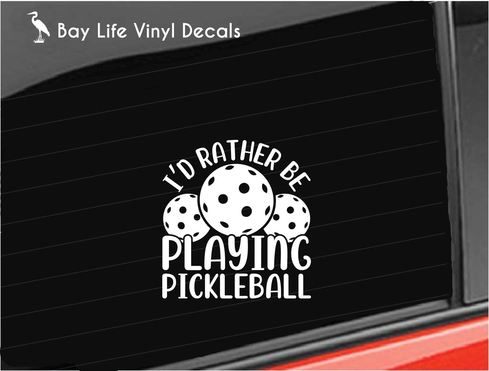 Imagine Signs Pickleball Car Decal Sticker - 1 Count, Clear Vinyl, Great Gift For Pickleball Fans