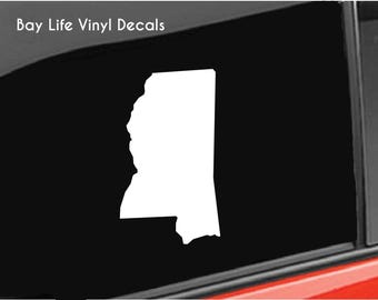 Mississippi State Vinyl Decal, MS State Sticker