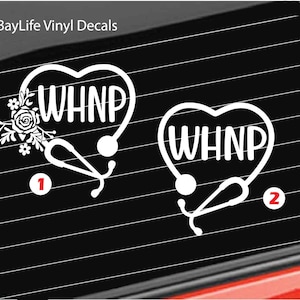 Women&#39;s Health Nurse Practitioner Decal, WHNP Nurse Vinyl Decal, WHNP Nurse Stethoscope Car/Truck/Home/Tumbler/Laptop/Computer/Phone Decal