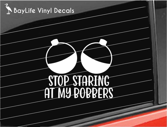 Fishing Bobber Vinyl Decal, Funny Fishing Bobber Vinyl Decal  Home/laptop/computer/truck/car Bumper Sticker Decal 