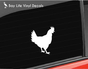 Farm Chicken Vinyl Decal, Hen Decal, Barn Rooster Farm Animals Decal Home/Laptop/Computer/Truck/Car/Tumbler