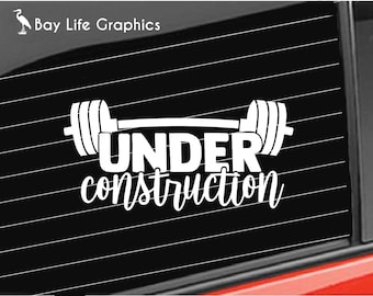 Gym Vinyl Decal, Weightlifting Decal, Fitness Exercise Decal Car/Truck/Home/Laptop/Computer/Phone Decal