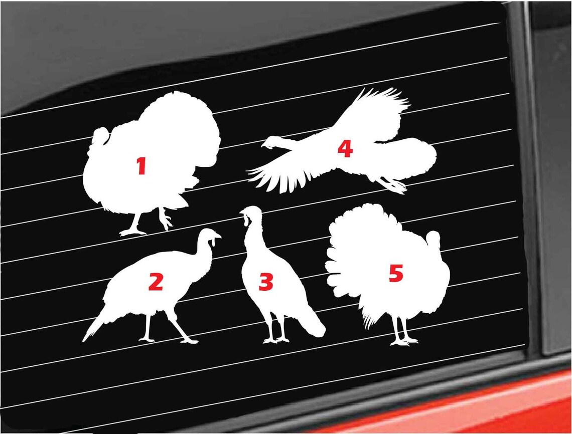 Turkeys Vinyl Decal Turkey Hunting Vinyl Decal Wild Turkey Etsy