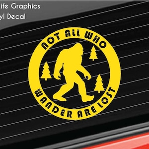 Bigfoot Sasquatch Vinyl Decal, Big Foot Sticker Gone Squatchin Decal, Bigfoot Woods Home/Laptop/Computer/Truck/Car Bumper Sticker Decal