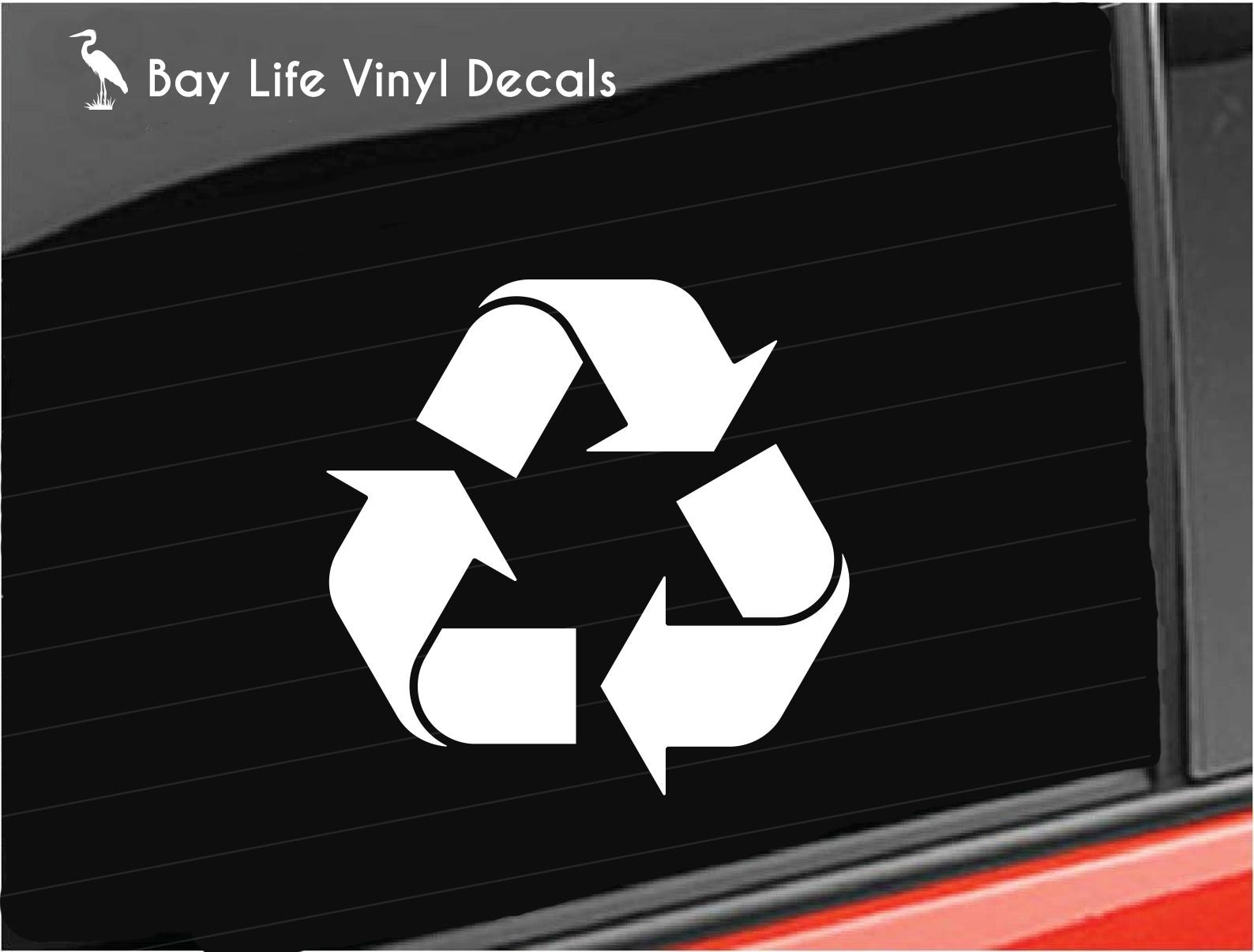 Recycle Program Decal Recycle Vinyl Decal, Recycle Sticker, Recycle Think Green Decal ...