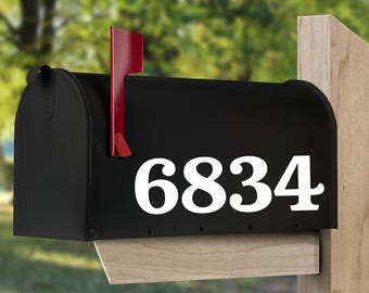 Mailbox Numbers Vinyl Decal, Mailbox Address Numbers Decal, Door Numbers, Mailbox Number Stickers (cost for 5 numbers or less).