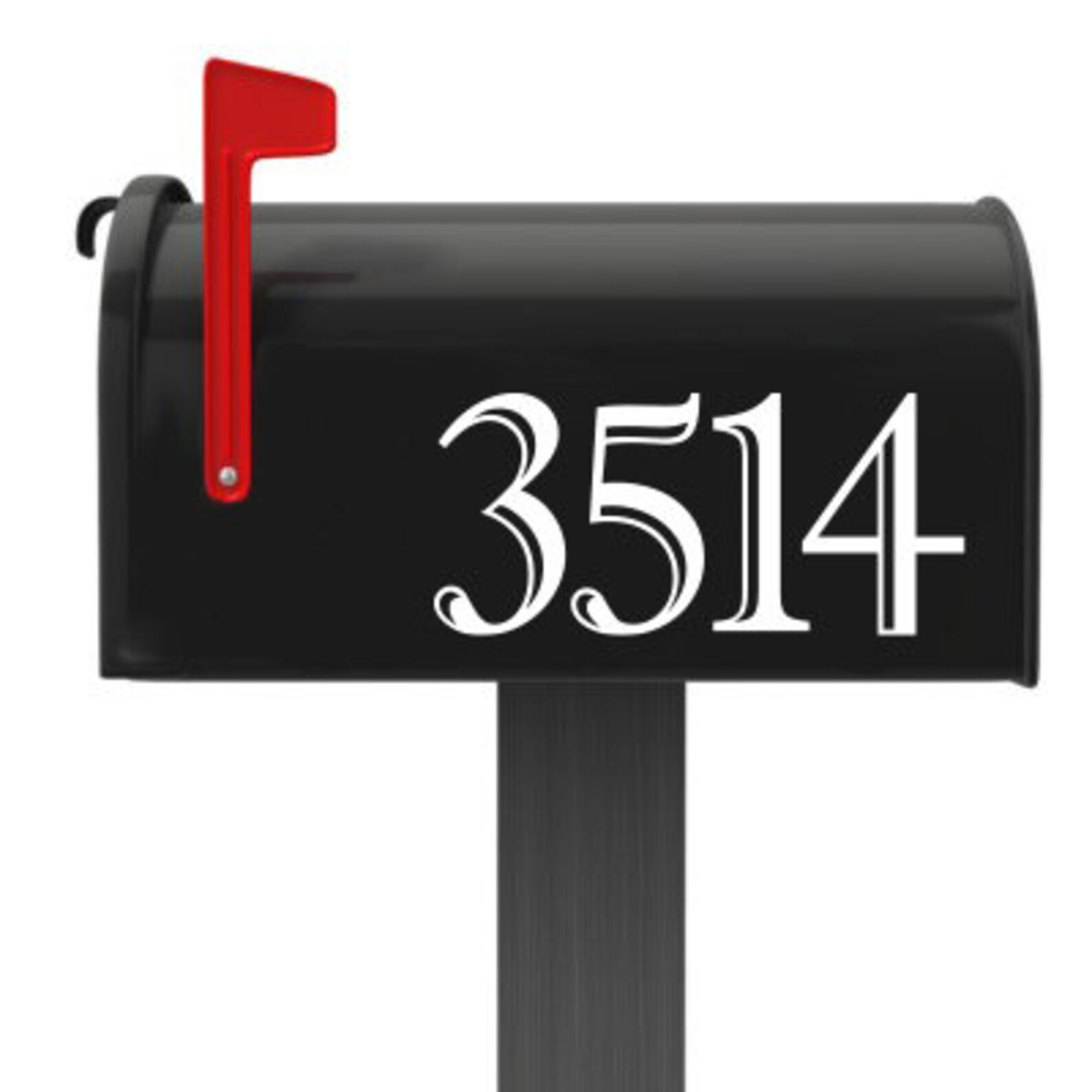 Mailbox Numbers Vinyl Decal Mailbox Address Numbers Decal Etsy