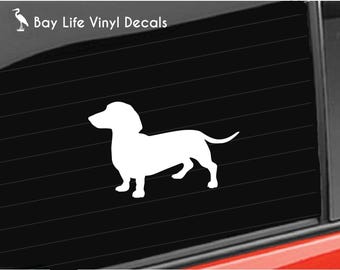 Calcomanía de vinilo de perro salchicha, calcomanía de mascotas, calcomanía de vinilo de perro salchicha para el hogar/portátil/computadora/vaso/camioneta/parachoques de coche