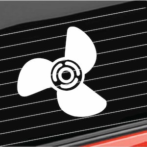 Outboard Motor Propellor Vinyl Decal, Boat Motor Vinyl Decal, Boat Propellor Sticker Home/Laptop/Computer/Truck/Car Bumper Sticker Decal