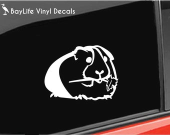 Guinea Pig Vinyl Decal, Pet Guinea Pig Sticker Car/Truck/Home/Laptop/Computer/Phone Decal