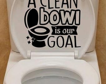 Funny Toilet Seat Vinyl Decal, Funny Bathroom Toilet décor Sticker