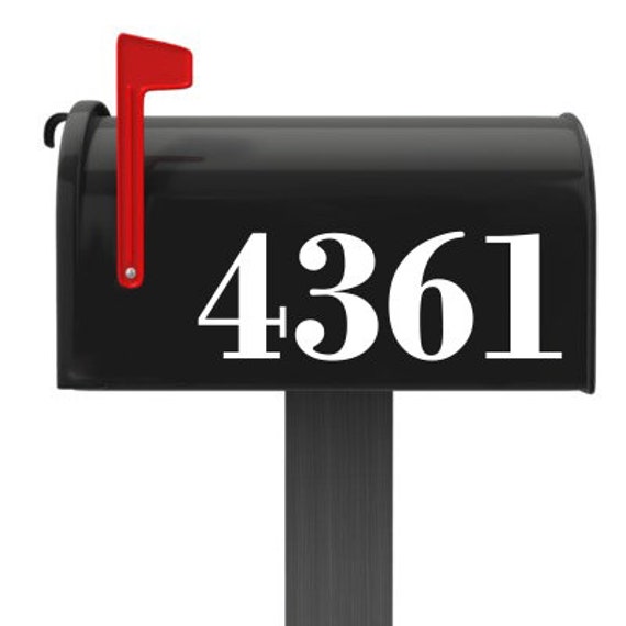Mailbox Numbers Vinyl Decal, Fancy Mailbox Address Numbers Decal, Mailbox  Number Stickers cost for 5 Numbers or Less. 