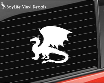Dragon Vinyl Decal, Fire Dragon Decal Dinosaur Sticker Home/Laptop/Computer/Truck/Car Bumper Sticker Decal