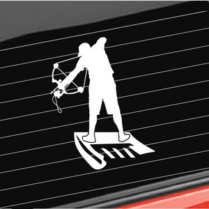  Bowfishing Fishing Arrows Decal Sticker For Use On Laptop,  Helmet, Car, Truck, Motorcycle, Windows, Bumper, Wall, and Decor Size- [6  inch] / [15 cm] Wide / Color- Matte Black : Automotive