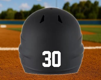 Athletic Number Vinyl Decal, Custom Personalized Numbers for Sports Helmet Personalization Water Bottle/Helmet/Baseball Bat/Sport Team