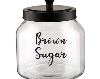 Brown Sugar Jar Label / Kitchen Brown Sugar Jar Vinyl Decal, Kitchen Jar  Stickers, Kitchen Organization Labels 