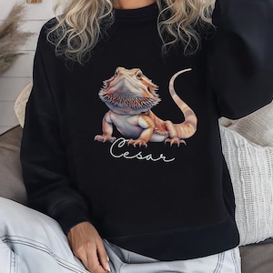 Baardagame moedersweater in cottagecore-stijl, cadeau reptieleigenaar, shirt beardie moeder, shirt goblincore draken, nieuw huisdier, reptieleigenaar