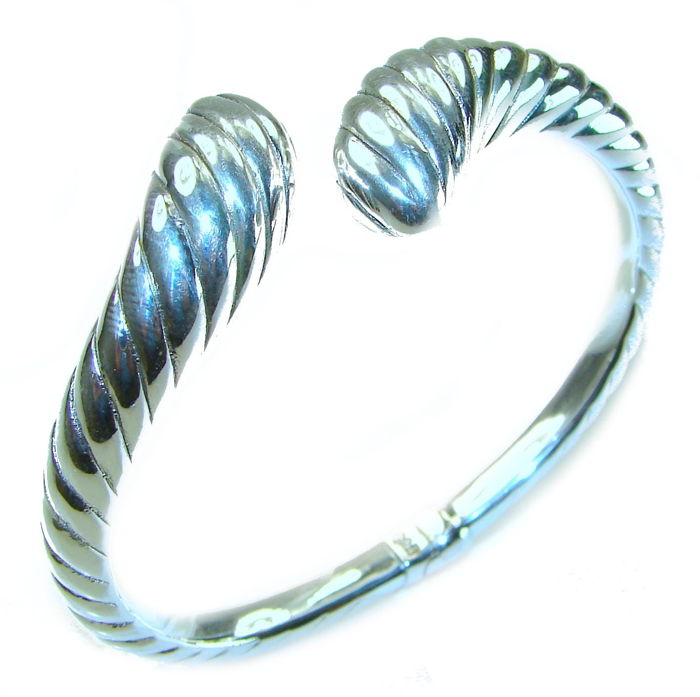 Italy Made Sterling Silver Bracelet 925 Unique Polished Silver