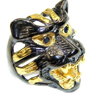 Bold Tiger&#39;s Eye Ring, 925 Sterling Silver, Handmade Statement Gemstone, size: 7, Unique Artisan Jewelry Gift