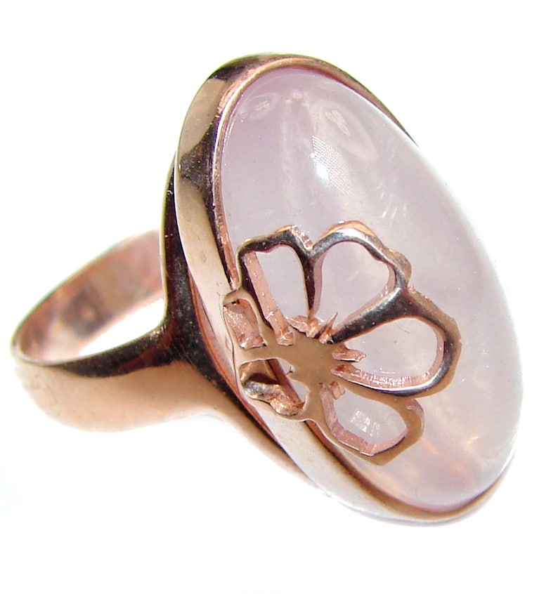 Details about Charming Rose Quartz Ring in 14k Gold Over Silver Band Elegant Handmade Jewelry Details about Charming Rose Quartz Ring in 14k Gold Over Silver Band Elegant Handmade Jewelry