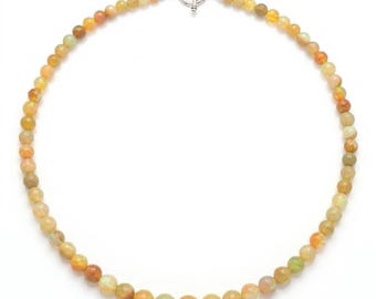Golden Ethiopian Opal Pendant Necklace in 925 Sterling Silver Handcrafted Unique Gemstone Jewelry Gift