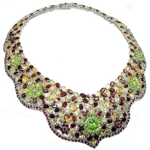 Camille  Luxury Authentic Peridot    .925 Sterling Silver handcrafted necklace