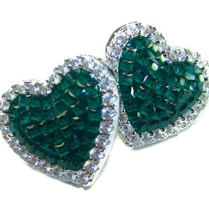 Emerald Drop Earrings in 925 Sterling Silver Handcrafted Gemstone Jewelry Elegant Green Dangle Earrings