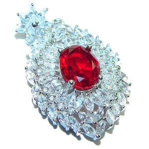 Handcrafted Ruby Pendant, Sterling Silver, Oval Red Gemstone Jewelry, Unique Gift for Women