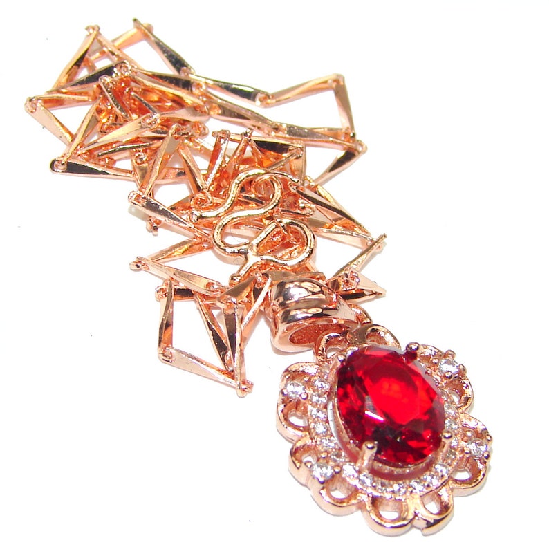 Princess Incredible Authentic Red Topaz .925 Sterling Silver n Princess Incredible Authentic Red Topaz .925 Sterling Silver n