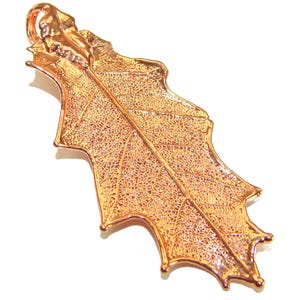 Real Leaf Pendant in Golden Sterling Silver, Nature-Inspired Jewelry Gift for Women, Handcrafted Unique Necklace
