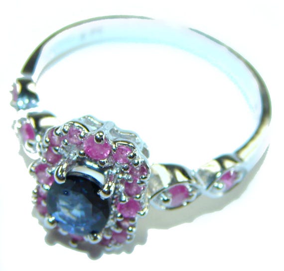 サファイアサンドストーンペリドットスターリングシルバーリングサイズ