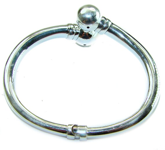 スターリングシルバーステートメントブレスレット イタリア製