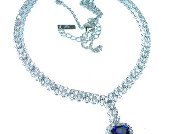 Endless Love  Sapphire  .925 Sterling Silver handcrafted  necklace