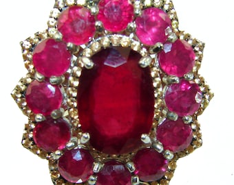 Exceptional Quality Authentic Ruby yellow Sapphire  .925 Sterling Silver handcrafted Ring size  8