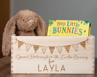 Personalised Special Delivery Easter Crate - Easter - Easter Egg Hunt - Easter Treat Box - Easter Gift Box - Easter Bunny