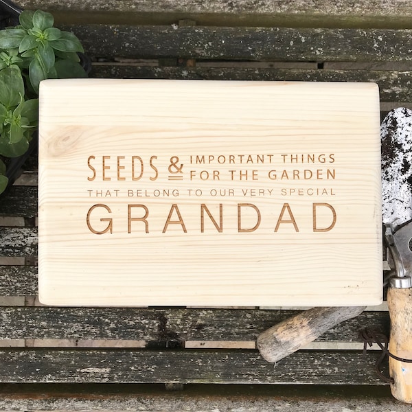 Gardeners Gift - Seed Box - Storage Box - Gardening - Grandparents Gift - Gift for Dad - Gift for Him - Parents Gift - Gift for Mum -Garden