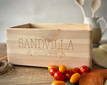 Personalised Pizza Kit Box - Personalised Storage - Bespoke Box - Home & Living