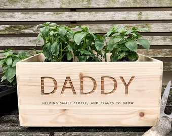 Planter Box - Indoor Plants - Gardener's Gift - Gift for Him - Father's day - Grandad - Sentimental Gift - Personalized - Planter Wooden