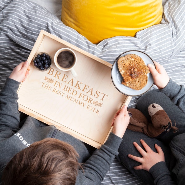Personalised Breakfast in Bed Tray - Mother's Day Gift - BEST EVER