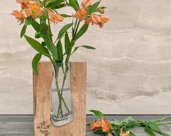 Personalised Tanoak Wood Vase - Gifts for Her - Anniversary - Mothers Day - Birthday - Flowers - Housewarming - Christmas - Celebration